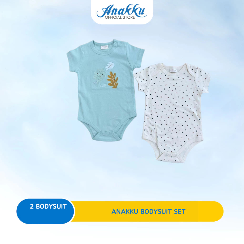 ANAKKU Romper Baju Baby Newborn Bodysuit Series - 2 Sets (3M-12M) (Copy)