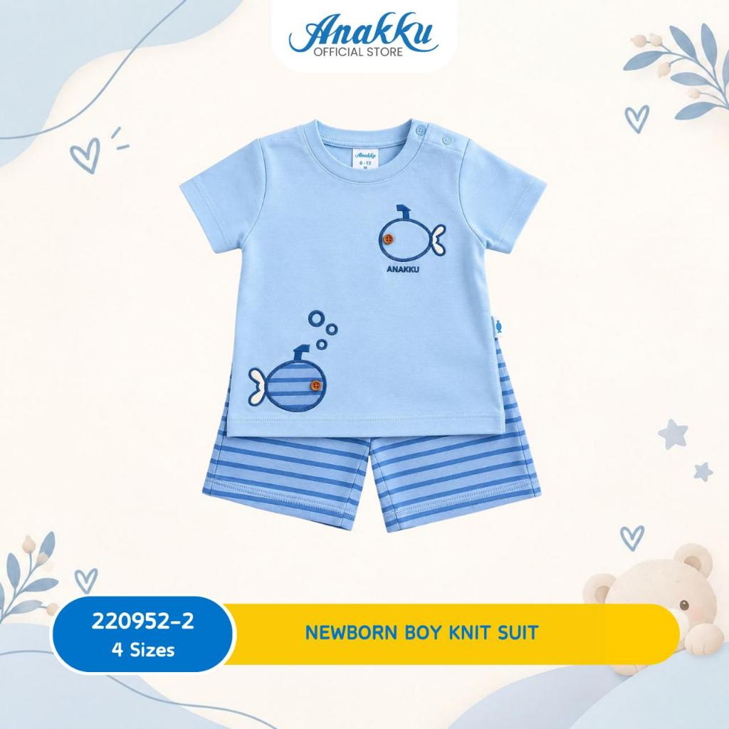 Anakku Boys Knit Suit/Set Baju & Seluar Bayi Lelaki - Top & Bottom (3Mth to 24Mth)
