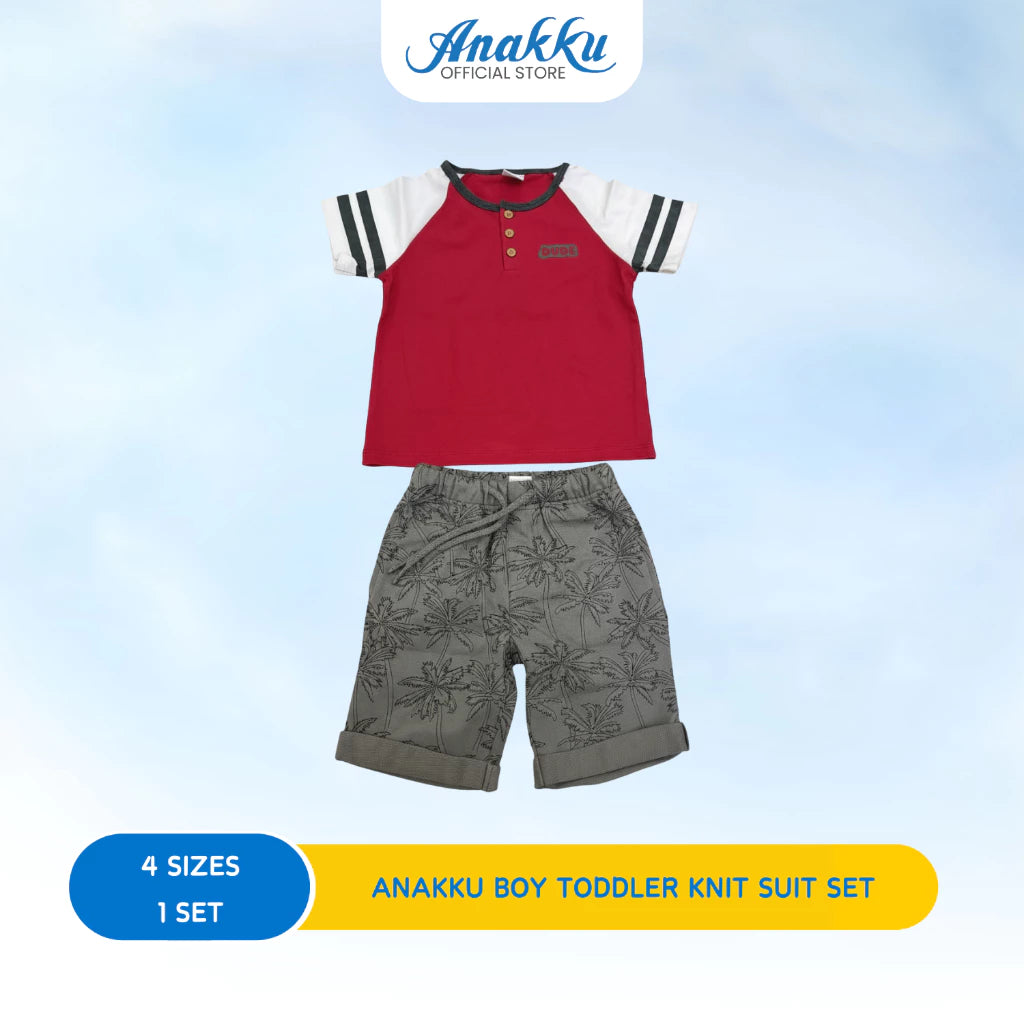 ANAKKU BOYS KNIT SUIT -SHORT SLV SLV TOP &SHORT PANT( 1 yr to 5 yrs)