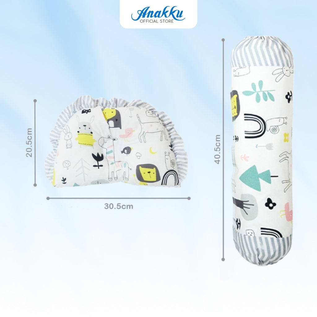 Anakku Bedding Set 3 in 1 Dimple Pillow Bolsters Set Forest/Jungle Set Bantal Bayi 174-791