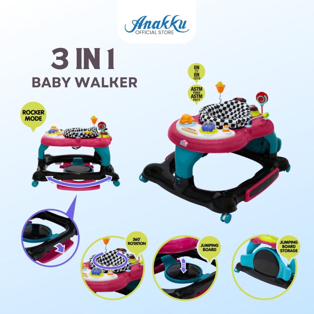 Bubbles 3 in 1 Baby Walker - BUE2023 BUE2025 BUE2026