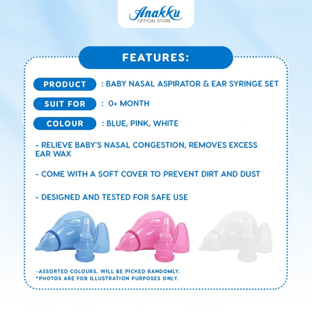 Anakku Nasal Aspirator with Ear Syringe / Penyedut Hingus Anakku dengan Picagari Telinga 164-017