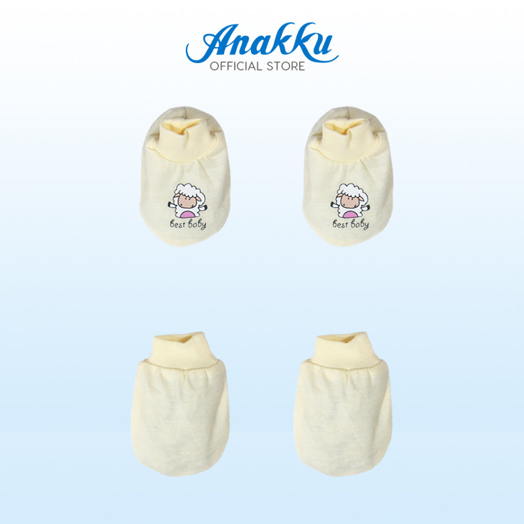 Anakku Newborn Baby 2 IN 1 Mittens and Booties Accessories Set Sarung Tangan/Kaki Bayi EAK943-1