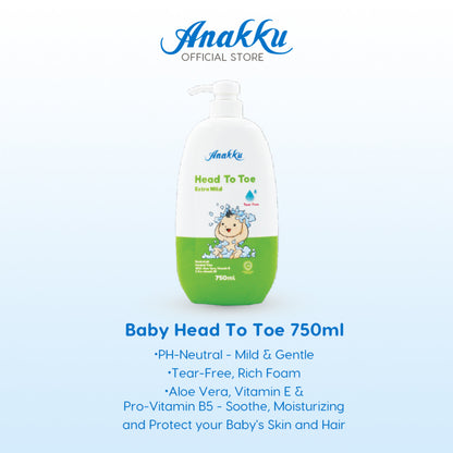 Anakku Baby Daily Essentials Pack Baby Wipes Wet Tissue Head To Toe Lotion Talcum Powder Nappy Cream AKNBB001