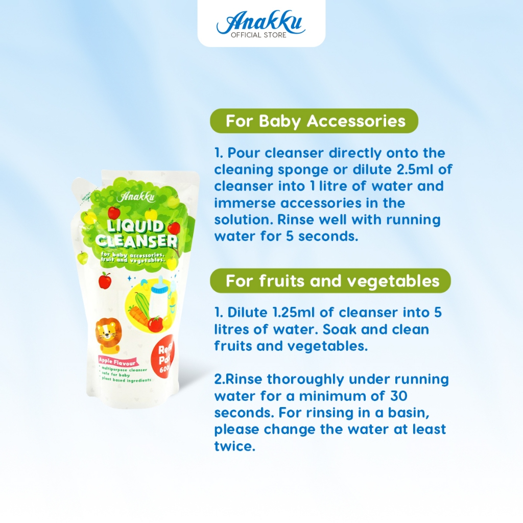 Anakku Liquid Cleanser Apple Flavour Refill Pack 600ml 165-401