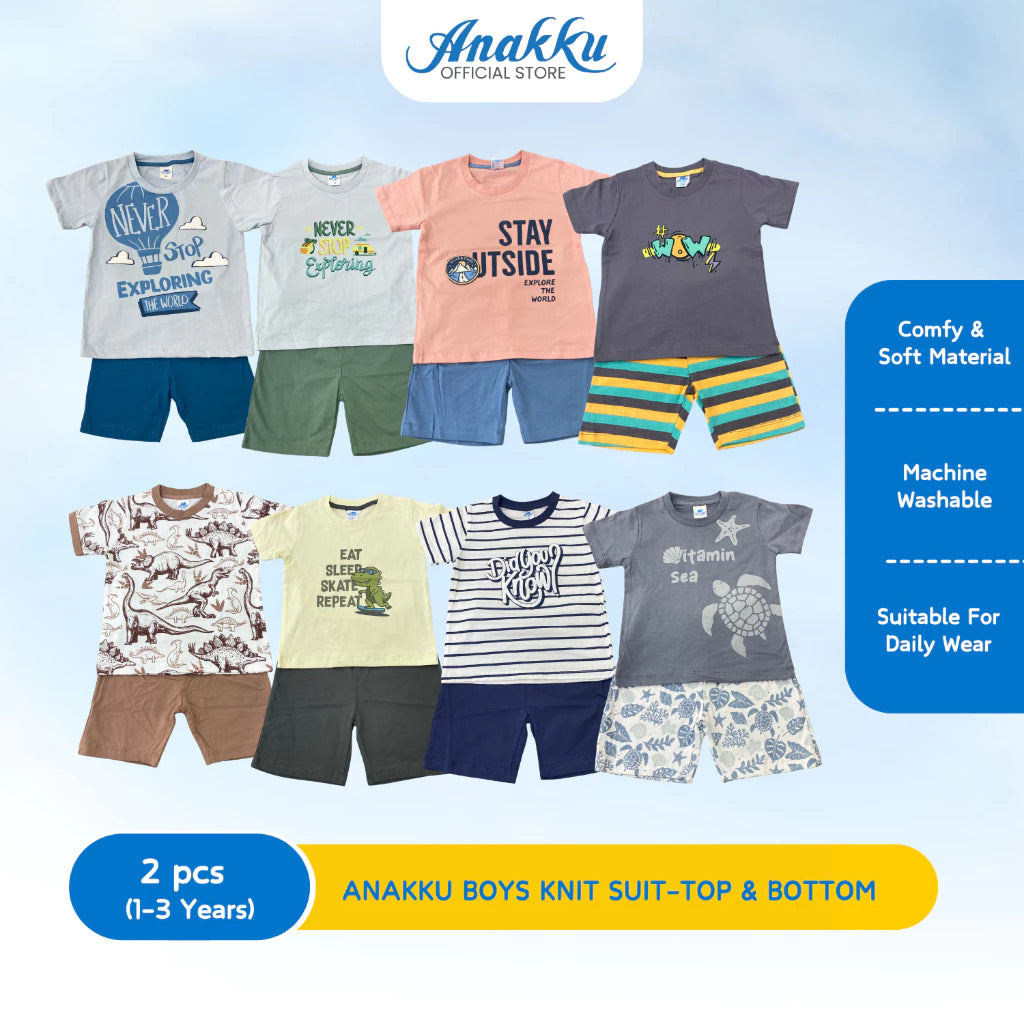 ANAKKU BOYS KNIT SUIT TOP & BOTTOM (1 - 3 years) - EAK1157-4