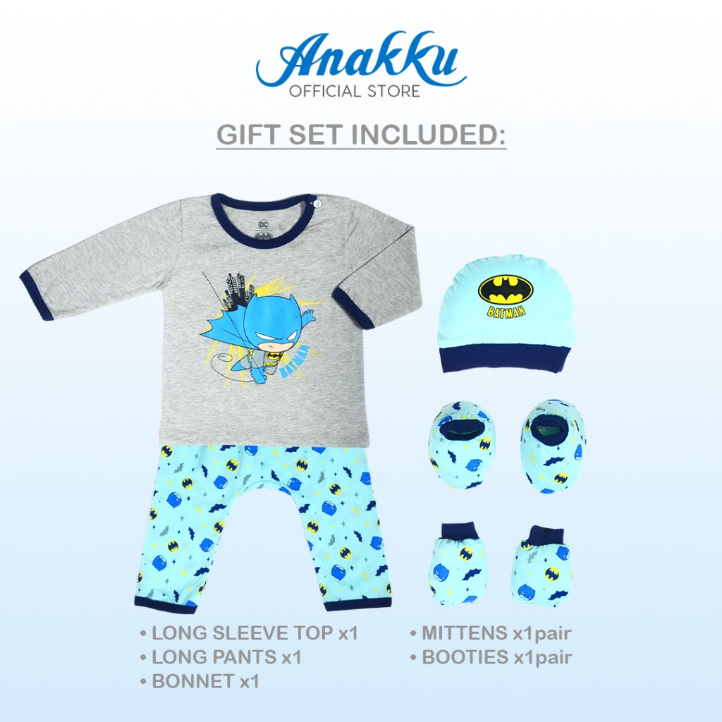 Anakku Newborn DC Batman Baby Boy 5pcs Gift Set Set Hadiah Bayi [0-6 Months] 720507-1-DC