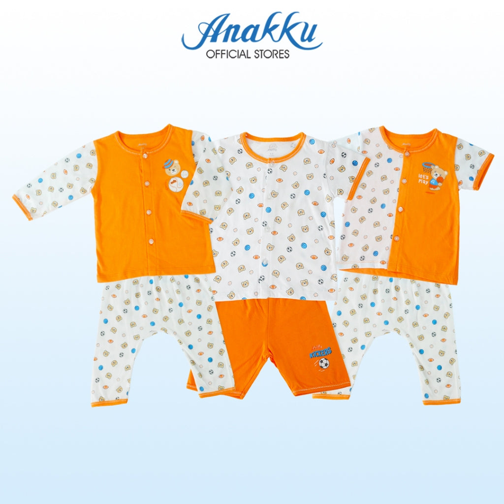 Anakku [0-12M] Newborn Baby Boy Clothing Suit Set Baju Bayi Lelaki EAK743-2