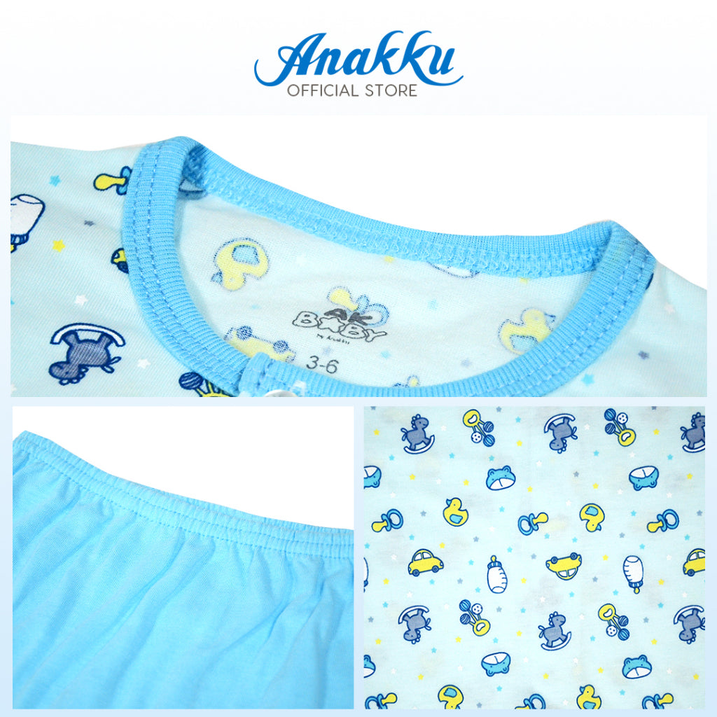 Anakku [0-12M] Baby Boy Newborn Suit Set Baju Bayi Lelaki EAK938-2