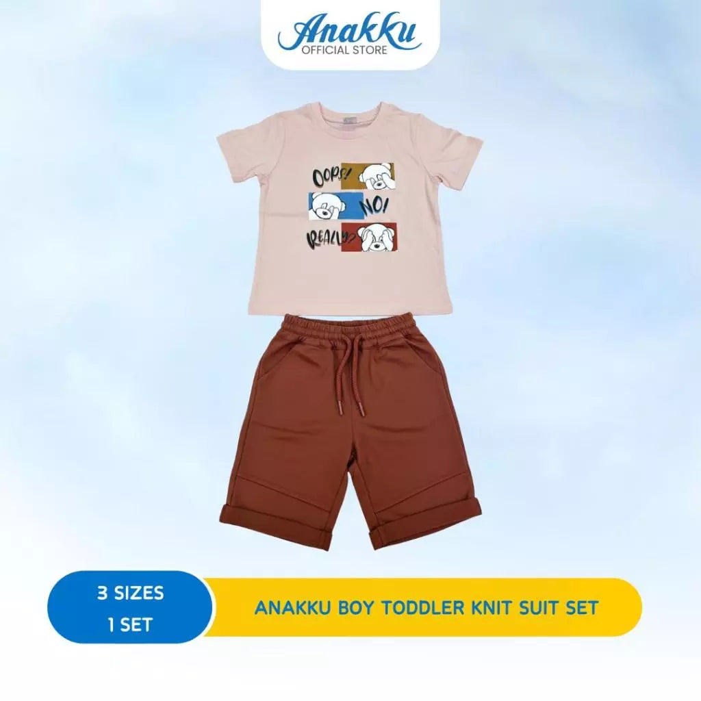 ANAKKU BOYS KNIT SUIT -SHORT SLV SLV TOP &SHORT PANT( 1 yr to 5 yrs)