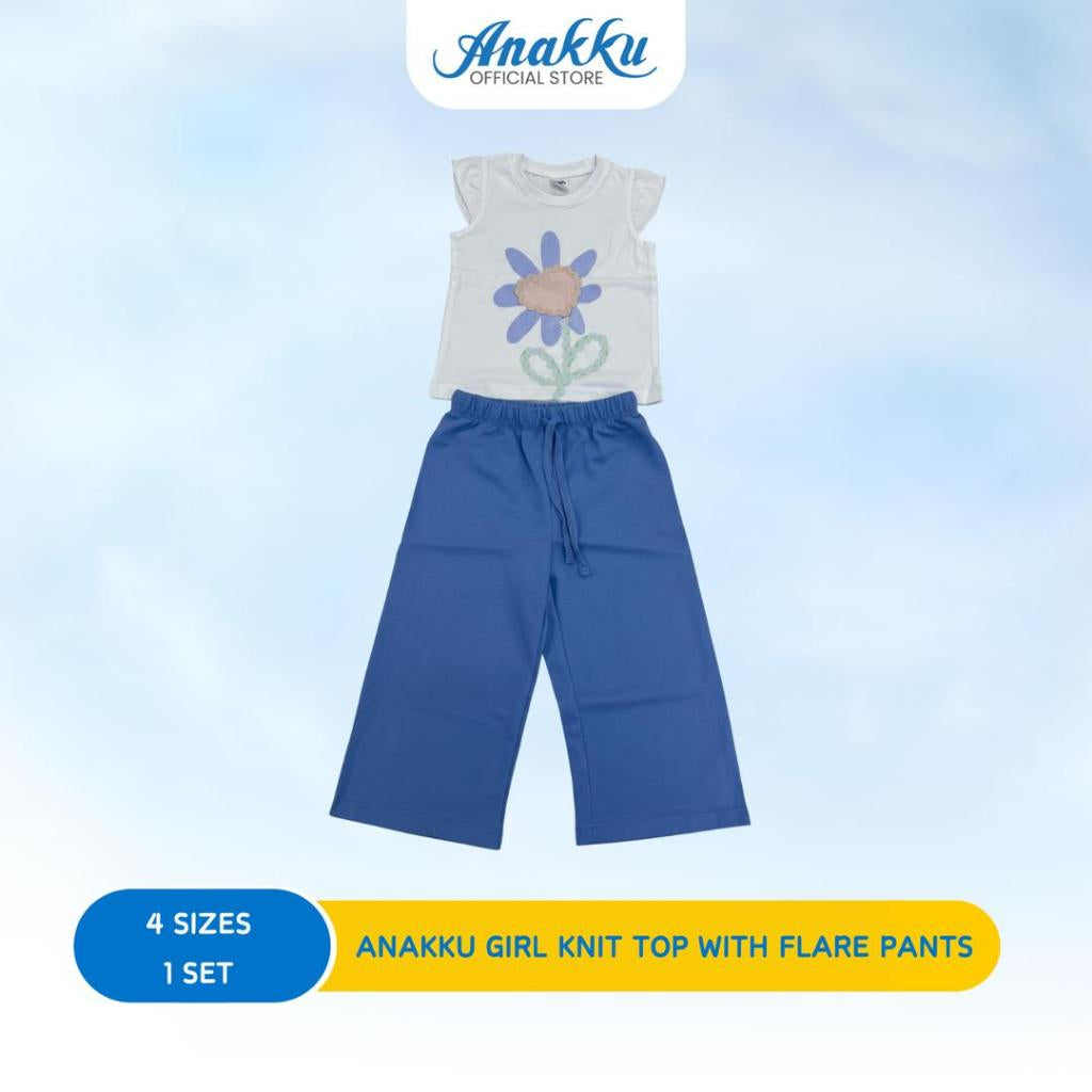 ANAKKU GIRLS KNIT SUIT -SHORT or LONG SLV SLV TOP & SHORT/LONG PANT/LEGGING( 1 yr to 5 yrs)