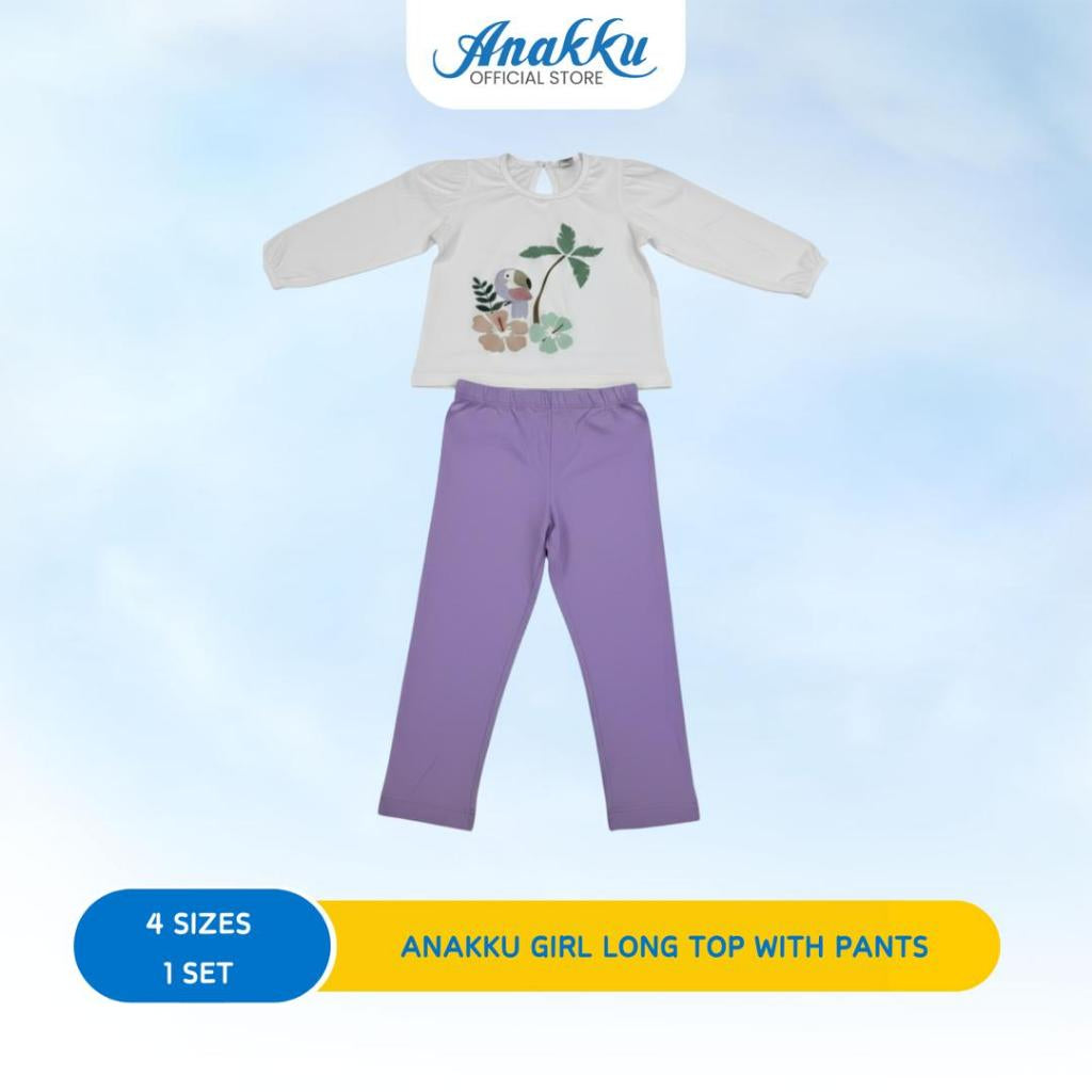 ANAKKU GIRLS KNIT SUIT -SHORT or LONG SLV SLV TOP & SHORT/LONG PANT/LEGGING( 1 yr to 5 yrs)