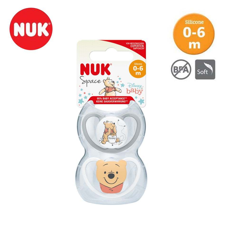 NUK Disney Winnie the Pooh Space Silicone Soother S1 (0-6 months)
