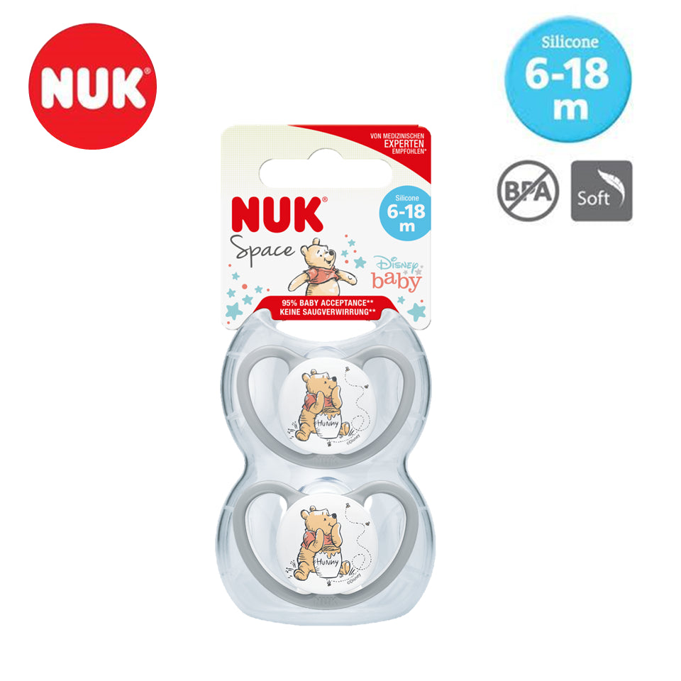 NUK Disney Winnie the Pooh Space Silicone Soother S2 (6-18 months)