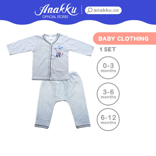 Anakku Baby Boy Newborn Suit Set-Mix Eyelet | Baju Bayi Lelaki [0-12 Months] EAK463-2