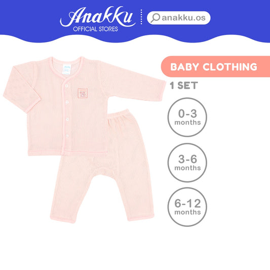 Anakku Baby Girl Newborn Newborn Eyelet Suit Set | Set Baju Bayi Perempuan [0-12 Months] EAK604-2