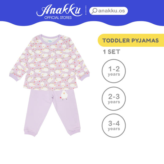 Anakku Girl Children Pyjamas Set Toddler Clothing Set | Baju Kanak Perempuan [Long-Slv+Pants][1-4Years] EAK598-4