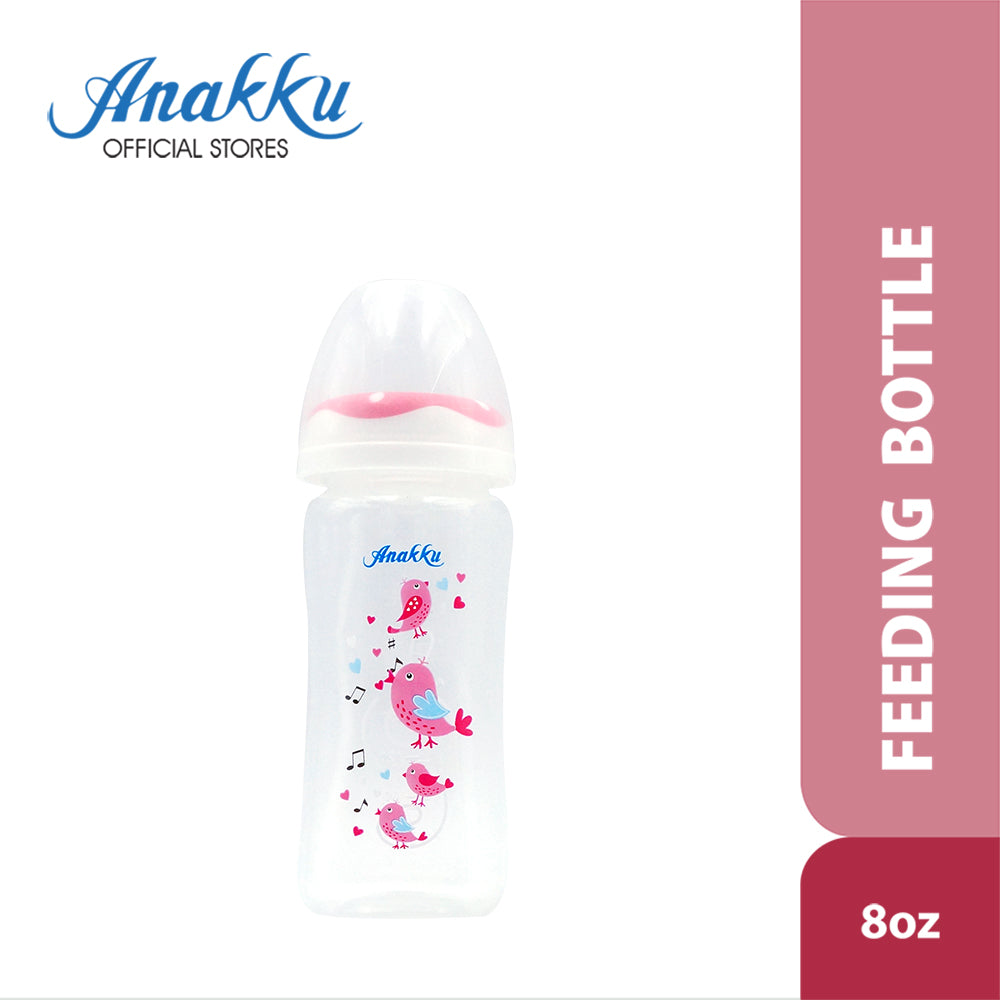 Anakku 8oz Wide Neck Bottle Botol Susu with Anti collapse Teat (250ml) 163-604