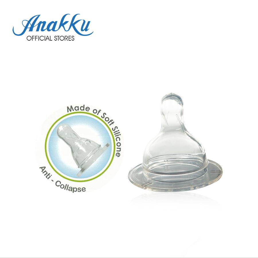 Anakku 8oz Wide Neck Bottle Botol Susu with Anti collapse Teat (250ml) 163-604