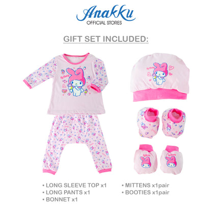 Anakku [0-6M] Girls Newborn Melody Baby Girls 5pcs Gift Set Hadiah Bayi Perempuan 720320-1