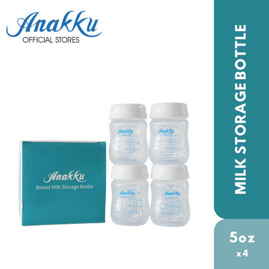 Anakku Maternity 4pcs Wide Neck Milk Storage Bottle – 5oz (500ml)
