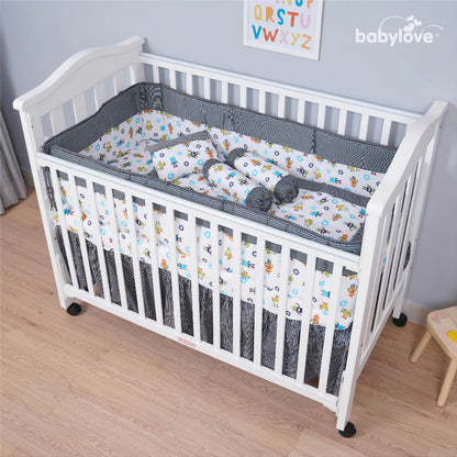 Babylove 7 dalam 1 Set Katil Bayi Premium | Set Tilam Lengkap | 7 in 1 Bedding Set (100% Cotton)
