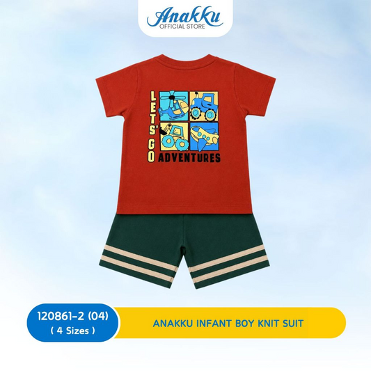 Anakku Boys Knit Suit- Top & Bottom (6 Mth to 24 Mth) - 120861-2(01 - 06)