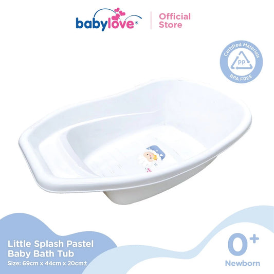 Babylove NEW Little Lagoon Bath Tub – Polypropylene (PP) | 78x48x20cm | White/Green/Pink