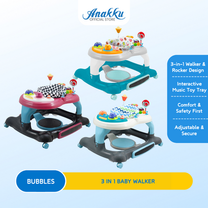 Bubbles 3 in 1 Baby Walker - BUE2023 BUE2025 BUE2026