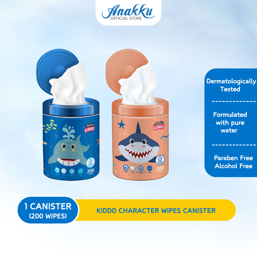 Anakku Kiddo Character Wipes Canister 200's WTC2005