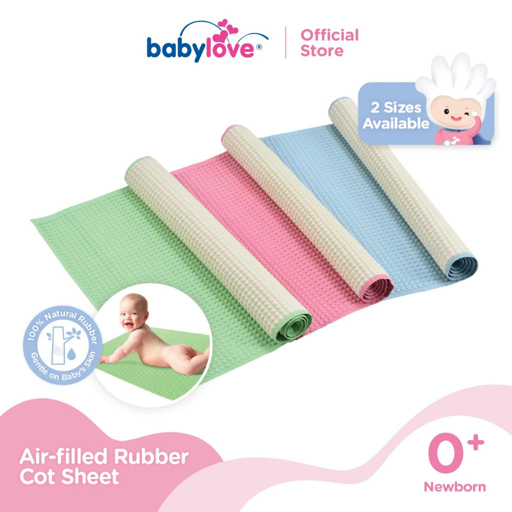 Alas Katil Getah Premium Berisi Udara | Air-Filled Rubber Cot Sheet (Biasa / XL) (60x45cm / 90x60cm)