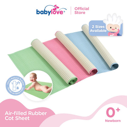Alas Katil Getah Premium Berisi Udara | Air-Filled Rubber Cot Sheet (Biasa / XL) (60x45cm / 90x60cm)