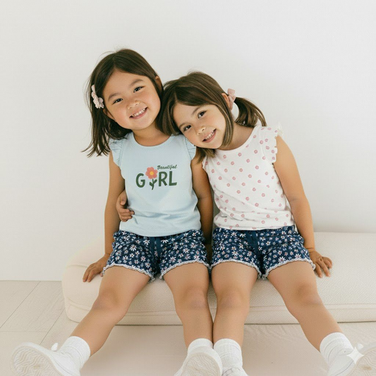 Anakku Girl Combo set (2 x Tops, 1 Short) - EAK1165-2