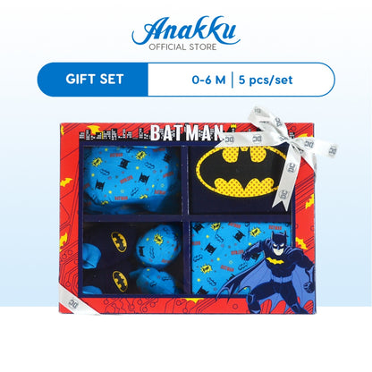 Anakku Newborn DC Batman Baby Boy 5pcs Gift Set Set Hadiah Bayi [0-6 Months] 720495-1-DC