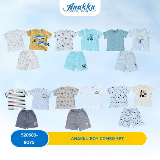 ANAKKU Baju Baby Boy Kids Clothes Knit Combo 2 TOP & 1 BOTTOM (6-24MONTHS) - 520603-2 (01 to 06)