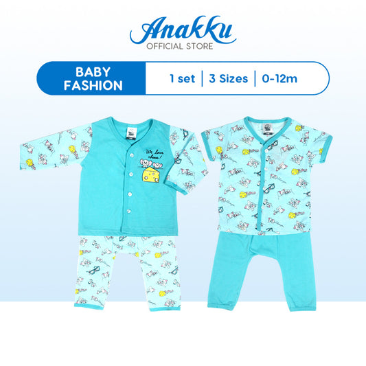 Anakku [0-12M] T&J Baby Boy Newborn Suit Set ETJ392-2