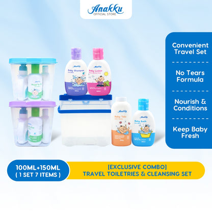 [Exclusive Combo] Anakku Baby Travel Toiletries & Cleansing Combo Set AKBD0036