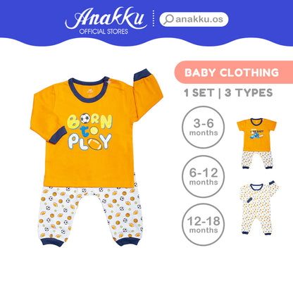 Anakku [3-18M] Newborn Baby Boy Clothing Suit Set Baju Bayi Lelaki EAK866-2
