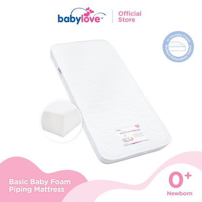 Babylove Tilam Buih Asas dengan Piping | Basic Foam Piping Mattress