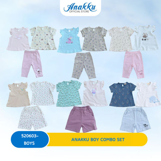 ANAKKU Baju Baby Girl Knit Combo Set Clothing 3-in-1 (6-24 Months) 2Tops+1Bottom - 520604-2 (01