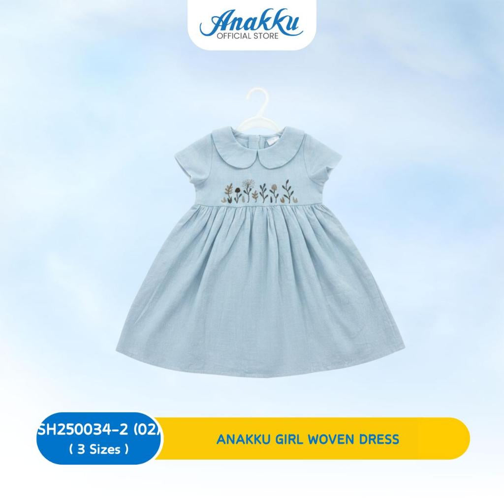 ANAKKU Girls Woven Dress with Color | Gaun Tenunan Bayi Perempuan Bercorak (1 yrs to 4 yrs) SH250034-2 (01 to 08)