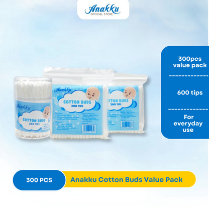 Anakku Cotton Buds Value Pack 600 Tips (300pcs) 174-003