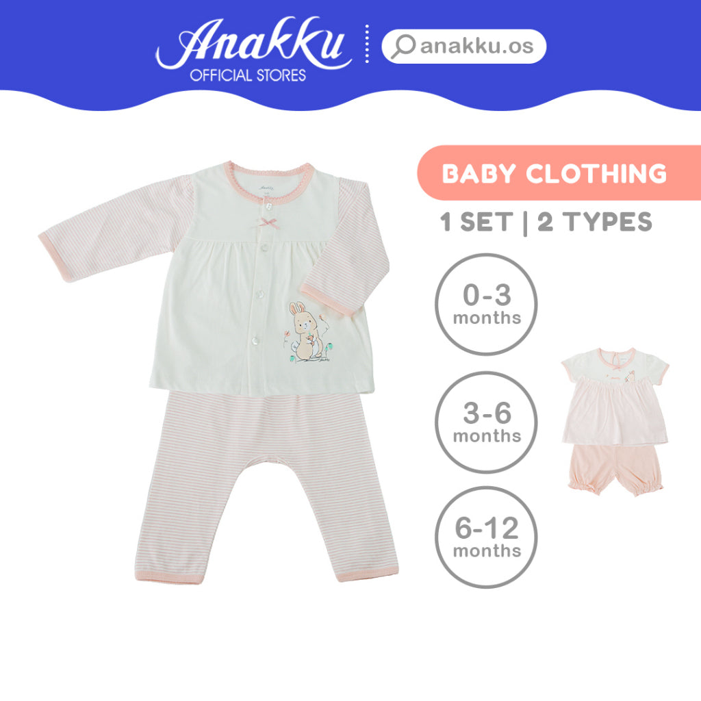 Anakku [0-12M] Newborn Baby Girl Clothing Suit Set Baju Bayi Perempuan EAK860-2