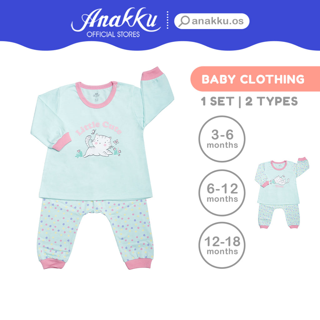 Anakku [3-18M] Newborn Baby Girl Clothing Suit Set Baju Bayi Perempuan EAK869-2