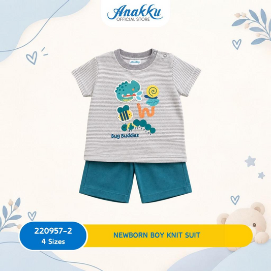 Anakku Boys Knit Suit/Set Baju & Seluar Bayi Lelaki - Top & Bottom (3Mth to 24Mth)
