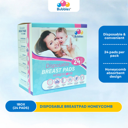 BUBBLES Disposable Breastpads Honeycomb | Pelapik Payudara Pakai Buang Honeycomb