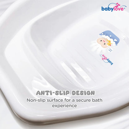 Babylove NEW Little Lagoon Bath Tub – Polypropylene (PP) | 78x48x20cm | White/Green/Pink