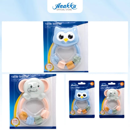 Anakku Baby Character Rattle Massage Gum BPA Free - Rattle Bayi untuk Urut Gusi, Bebas BPA 163-267