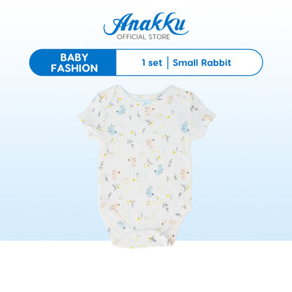 Anakku [0-12M] Newborn Baby Girl Short Sleeve Romper Bodysuit Baju Rompers Bayi Perempuan EAK832-2
