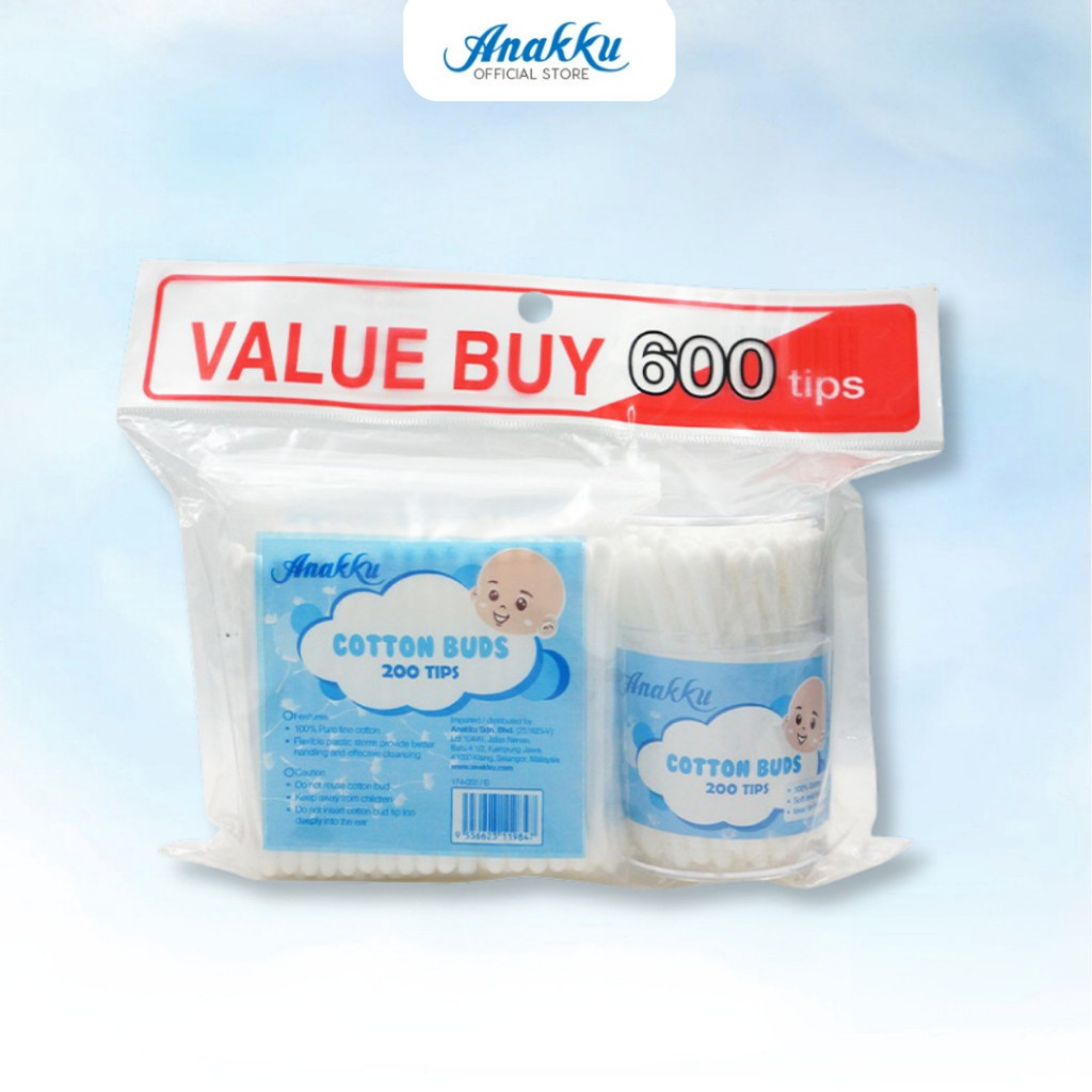 Anakku Cotton Buds Value Pack 600 Tips (300pcs) 174-003